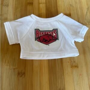 Build-A-Bear Arkansas Razorbacks T-Shirt NCAA Football Teddy Bear Clothes Rare